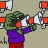 Logo of pepe in a memes world