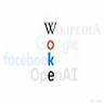Logo of WIKIPEDIA Google facebook OpenAI